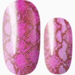 3 for 15 - LILY & FOX - SASSY SERPENT Nail Stickers Wrap Strips Pink Glitter